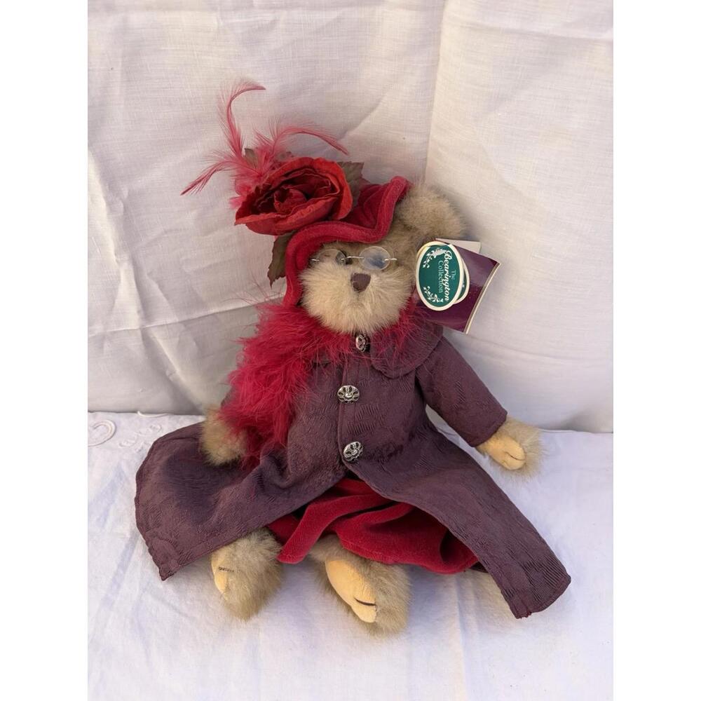 BEARINGTON COLLECTION Bear Queen Fedora "Plush with Red Hat" Has Tags